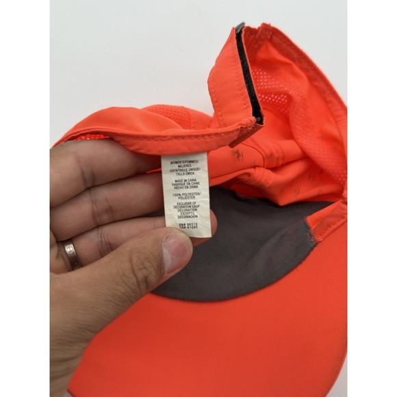 Under Armour Women Free Fit Hat Adjustable Running Hike Golf Cap UA Neon Orange - Picture 6 of 8